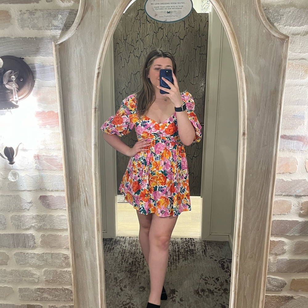 Floral Puff Sleeve Dress